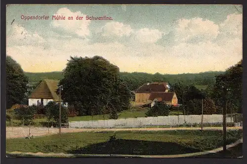 36344 AK Oppendorfer Mühle an der Schwentine 1911