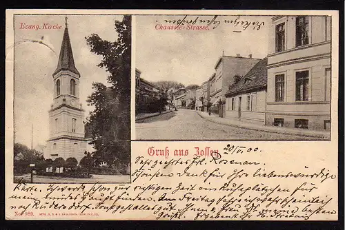 29097 AK Zossen evang. Kirche Chaussee Strasse 1900