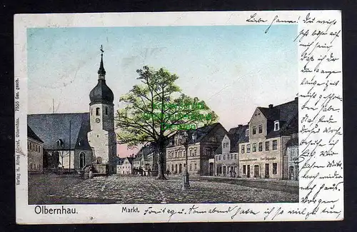 123691 AK Olbernhau Markt 1906