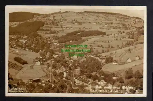 124052 AK Fotokarte Sachsenberg-Georgenthal Blick nach dem Aschberg 1940