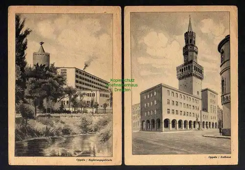 124005 AK Oppeln Rathaus um 1940