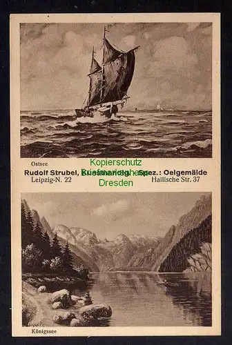 124069 AK Leipzig Kunsthandlung für Oelgemälde um 1925 Rudolf Strubel