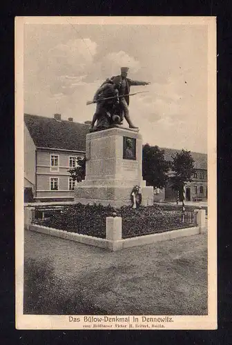 112383 AK Dennewitz Niedergörsdorf 1914 Bülow Denkmal Feldpost Garde Fussartille