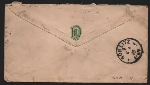 B12924 DR Deutsches Reich Brief Zillerthal 1885 nach Görlitz