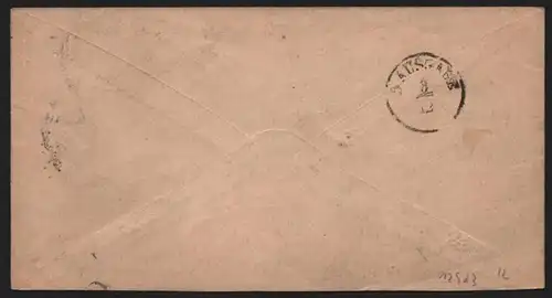 B12923 DR Deutsches Reich Brief Laasphe 1879 nach Leipzig