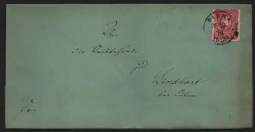 B12903 DR Deutsches Reich Brief Pirna 1881 nach Lindhart bei Lüben