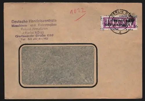 B13429 DDR Dienst ZKD 14 1605 Brief 1957 Berlin DHZ Maschinen- und Fahrzeugbau