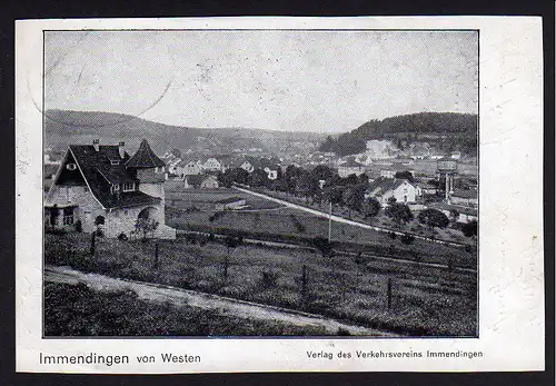 36617 AK Immendingen 1917 von Westen Verkehrsverein Zensur Bahnpost