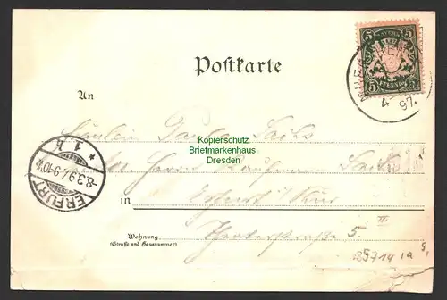 35714 Litho Isarthal 1897 Pullach Schwanek Burghof