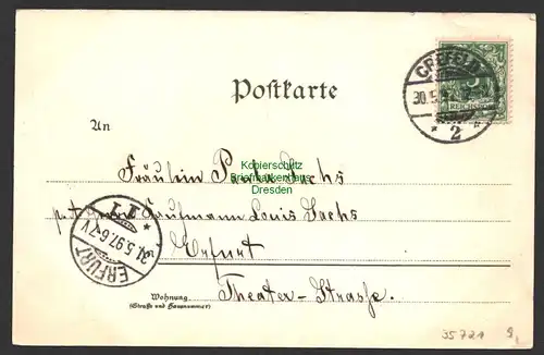 35721 AK Crefeld Hochstrasse Webeschule Marienkirche Krefeld 1897