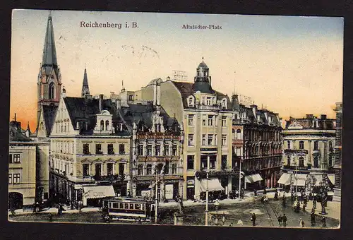 27505 AK Reichenberg Böhmen Altstädter Platz 1920