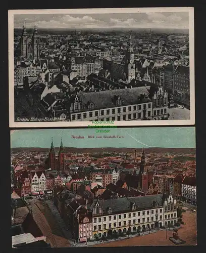 150201 2 AK Breslau 1927 Blick vom Elisabeth Turm 1942