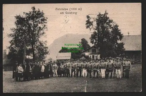 150266 AK Zistelalpe am Gaisberg Salzburg 1909