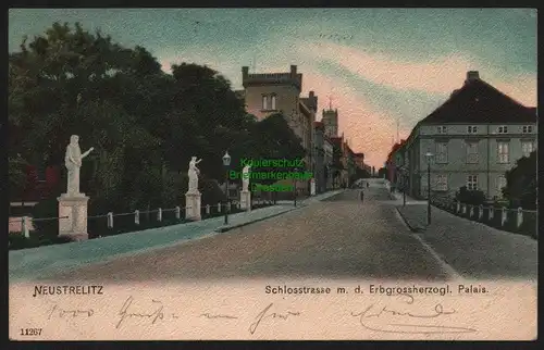 150376 AK Neustrelitz Schlosstrasse m. d. Erbherzogl. Palais 1904