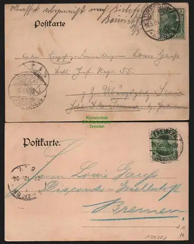 150383 2 AK Freiberg Sachs. 1903 Rosinhäuschen 1904