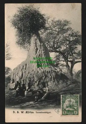 145211 AK DSWA Südwestafrika Warmbad 1912 Termitenhügel