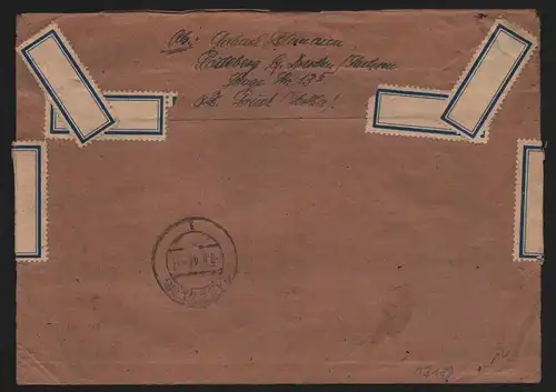 B13189 Brief Einschreiben DR Hitler Bruck Leitha 1943 nach Radeberg