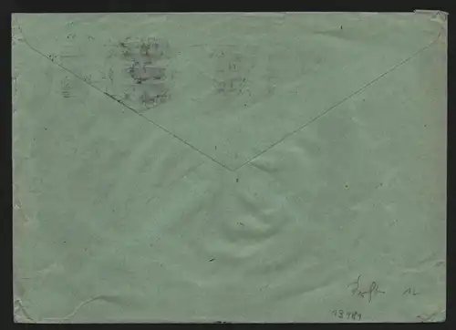 B13181 Brief DR Hindenburg 1937 Firmenlochung Perfin B W S Stuttgart n Radeberg