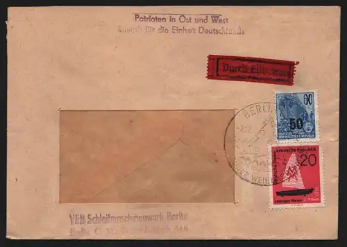 B13145 Brief DDR Propaganda Patrioten in Ost und West Kämpft für die Einheit