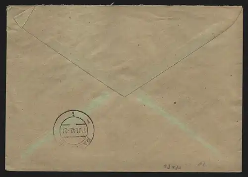 B13131 Brief Deutsches Reich 1942 Einschreiben Dresden 1 nach Radeberg Firma
