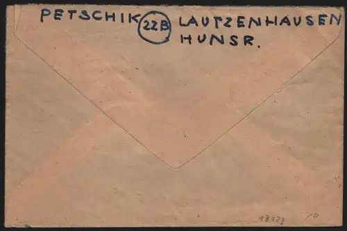 B13123 Brief Büchenbeuren Rheinland-Pfalz 1947 Eilboten nach Bautzen