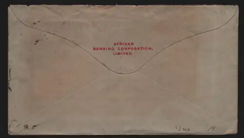 B13110 Brief Durban Natal South Afrika Südafrika 1910 nach Bautzen Banking Corpo