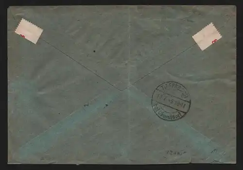 B13105 DR Brief Einschreiben Radeberg 1943 Sachsenwerk nach Tiefenbach Allgäu