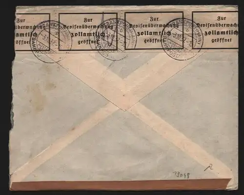 B13049 Brief Puerto de la Cruz Las Palmas 1937 Zensur Censura Militar Landdienst