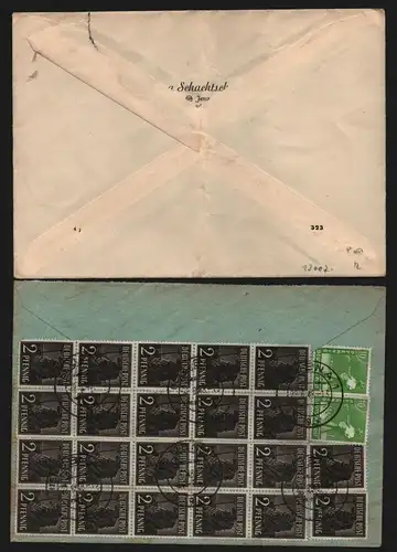 B13007 SBZ 2x Brief Währungsreform Zehnfachfrankatur 1948 Jena n. Dresden Torgau