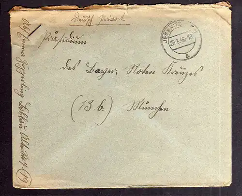 B2069 Brief SBZ Gebühr bezahlt 1946 Jessnitz Anh. Bayr. Rotes Kreuz München