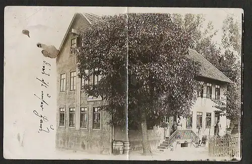 24573 AK Ringelheim Salzgitter Wohnhaus, gelaufen 1909, Knick