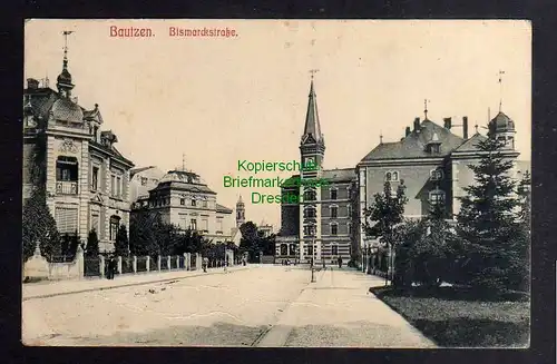 126405 AK Bautzen Bismarckstraße um 1910 Verlag Brück & Sohn Meissen 4994