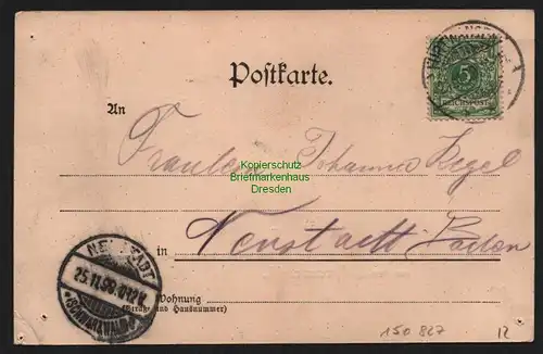 150827 AK Furtwangen im Schwarzwald 1899 Uhrmacherschule