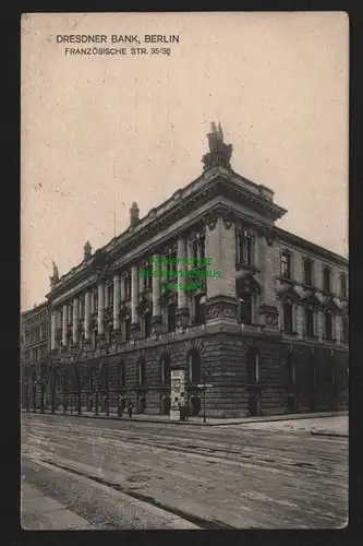 150801 AK Berlin 1912 Dresdner bank Französische Straße 35/36