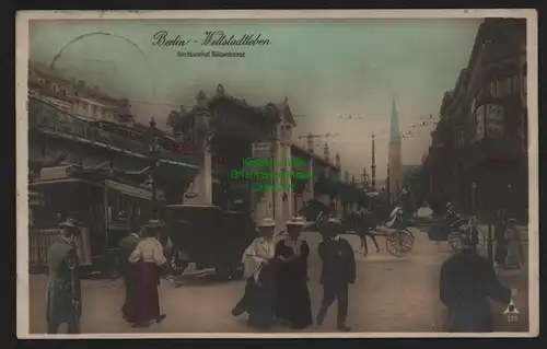 150845 AK Berlin Weltstadtleben 1910 Hochbahnhof Bülowstraße S-Bahn