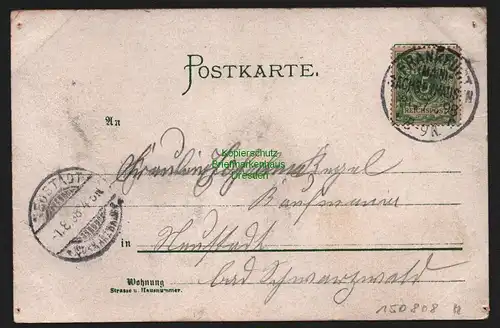 150808 AK Frankfurt Sachsenhausen 1898 Litho Panorama Gasthaus Gastwirtschaft