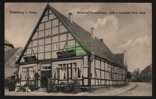 148306 AK Rotenburg Hannover Wümme 1910 Restaurant Niedersachsen Cafe Kludt