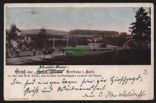 150751 AK Torfhaus Altenau-Schulenberg Oberharz Oberförsterei 1900 Gasthaus