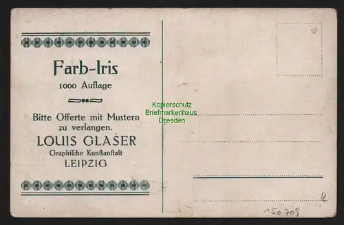 150709 AK Abenberg um 1920 Farb Iris Druckmuster Louis Glaser Leipzig