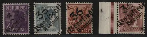 h6244 SBZ Handstempel Bezirk 36 Bornstedt Bornim 4 Werte postfrisch ** gepr. BPP