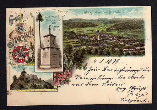 99783 AK Stockach Nellenburg Litho 1898 Hans Kuony Denkmal