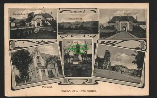 134938 AK Phalsbourg Pfalzburg  Deutsches Tor Franz. Tor Postamt Denkmal 1915