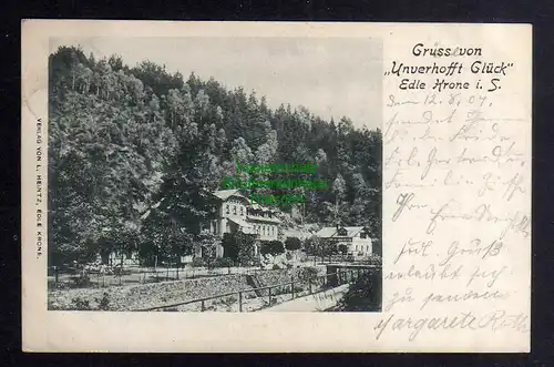 132559 AK Edle Krone Gruss von Unverhofft Glück 1904