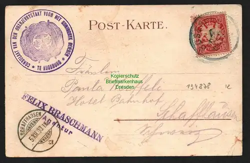 134878 AK Zweiter Burenkrieg 1900 Litho Consulaat van de Oranjevrystaat Augsburg