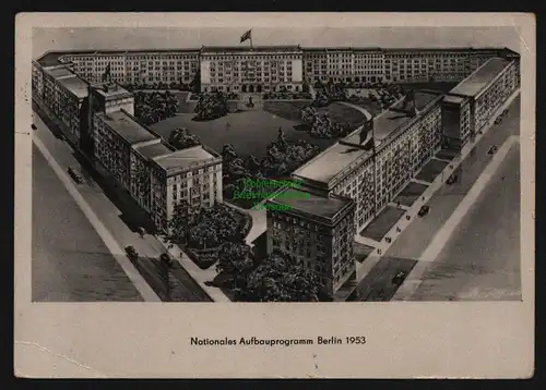 B12601 DDR - Westberlin Postkrieg 1954 AK NAW Berlin Werbezusatz geschwärzt