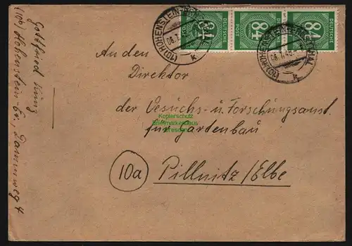 B12627 Brief Zehnfach Währungsreform Hohenstein Ernstthal 6.7.48 nach Pillnitz