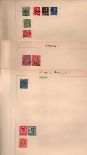 B12592 Albanien Travancore Monco Montenegro alt ungebraucht / gestempelt auf 3