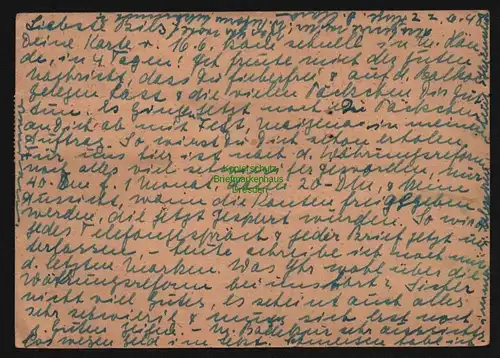 B12626 Postkarte Lütjensee über Trittau Bz. Hamburg 23.6.48 Zehnfach Währungsref