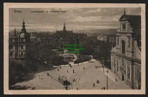 149480 AK Brünn Lazanskyplatz mit Deutschem Haus 1909
