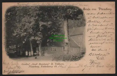 149459 AK Pinneberg Gasthof Stadt Hamburg 1899 Fahltskamp 48